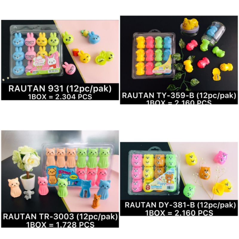 

1 PCS Serutan Rautan ANIMALS BERUANG BEAR381/ CAT KUCING 3003/ RABBIT 931/ 359