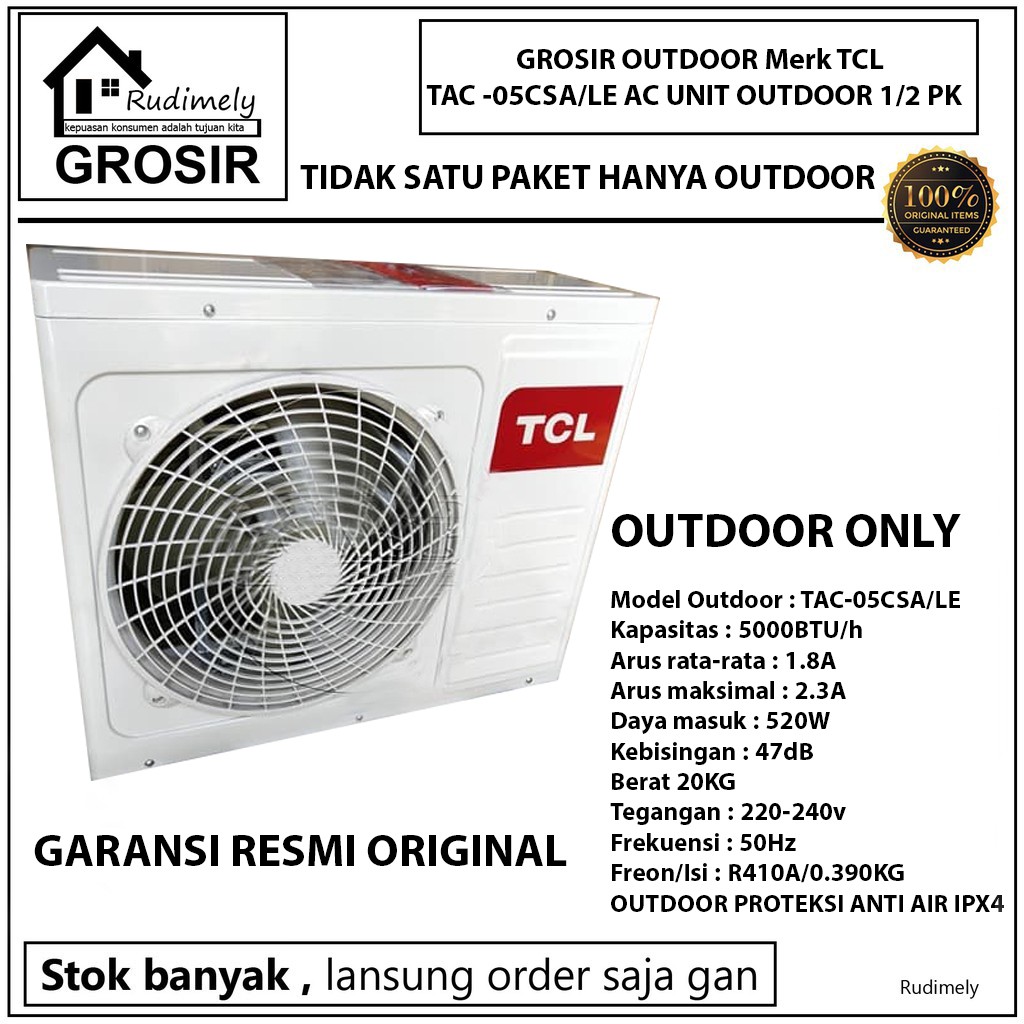 Grosir Outdoor Ac 12 Pk Merk Tcl Tac 05csale Unit Outdoor Ac Indonesia