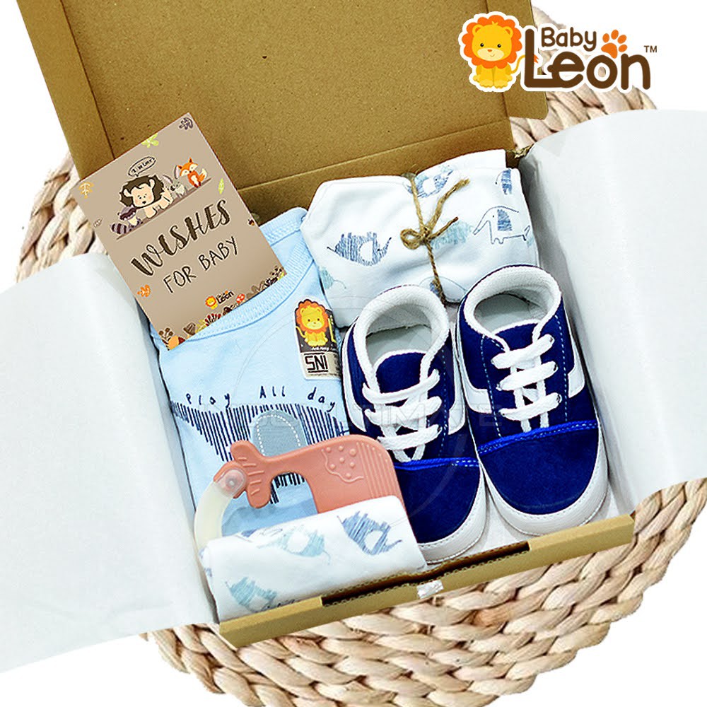 5in1 BABY LEON Set Kado Lahiran Bayi Baby Hampers Lahiran HPR-01 Bayi Perlengkapan Bayi Baby Gift