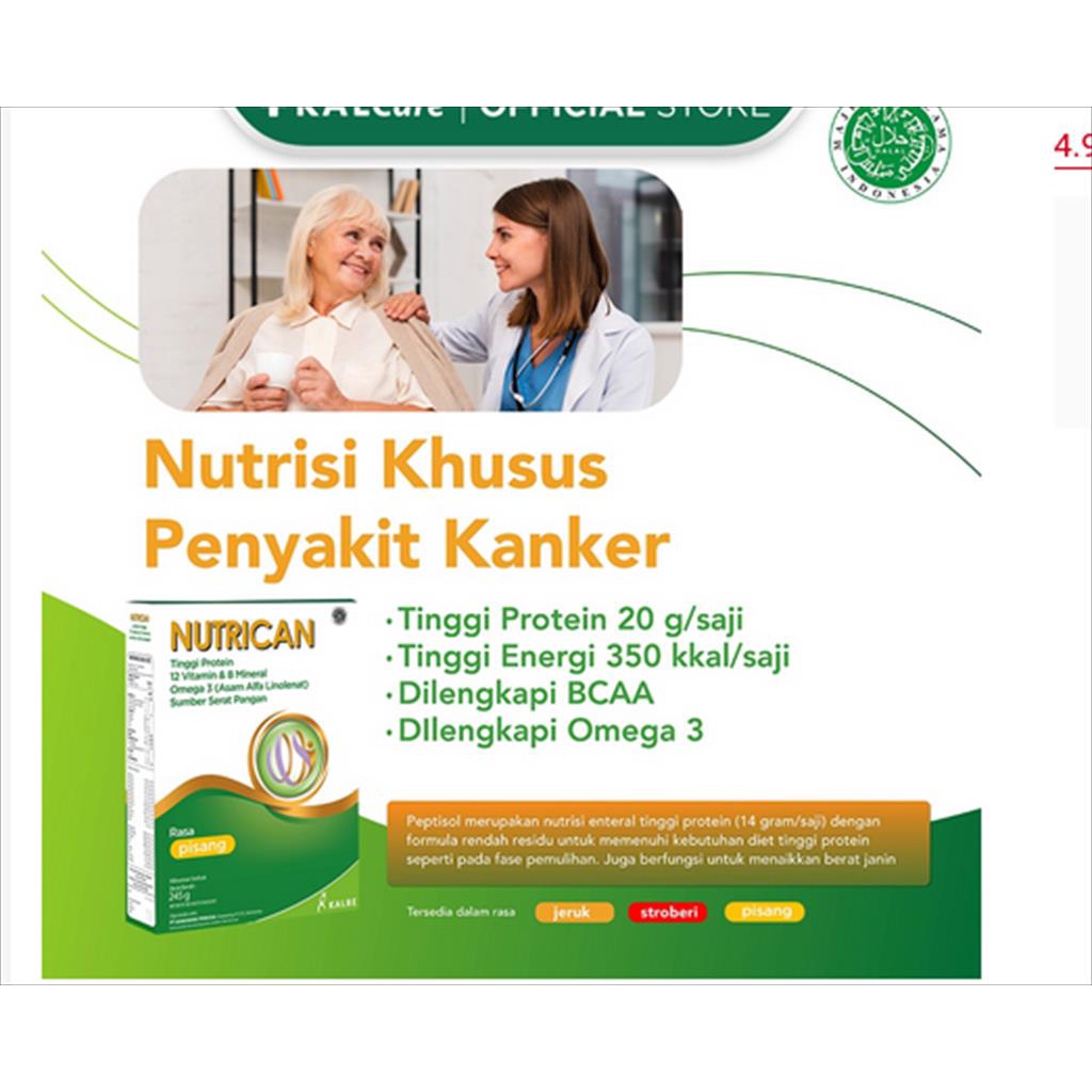 NUTRICAN SUSU TINGGI PROTEIN    NUTRISI KHUSUS PASIEN KANKER 245 GRAM