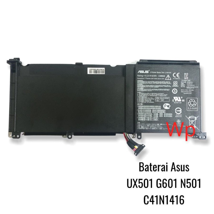 Baterai Asus Zenbook Pro UX501 N501J N501JW N501L UX501JW G501 G501VW G501VJ G501JW C41N1416