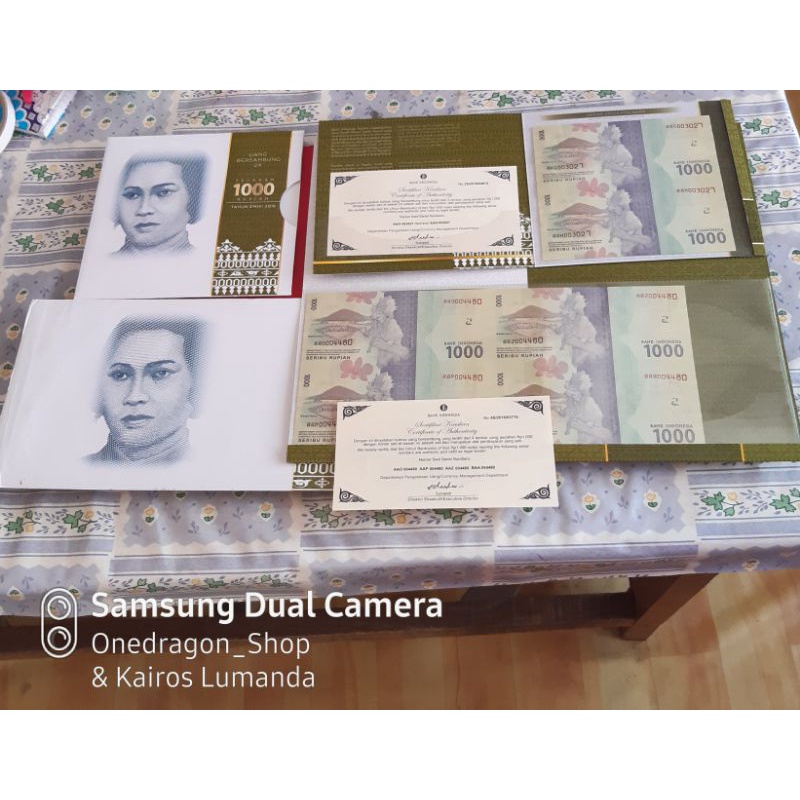 Uang Kertas 1000 Rupiah Uncut 1 Paket Uncut 2x dan Uncut 4x