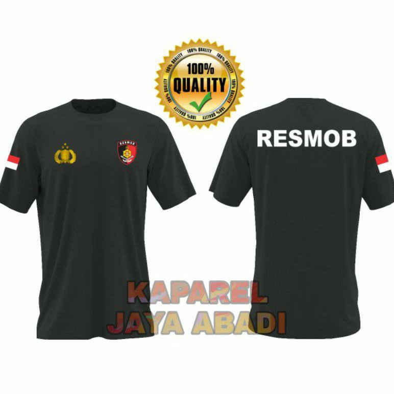 Kaos Logo Resmob / Baju Resmob Polisi / Atasan Pria Wanita Polisi Resmob Reserse Lengan Pendek Jatan