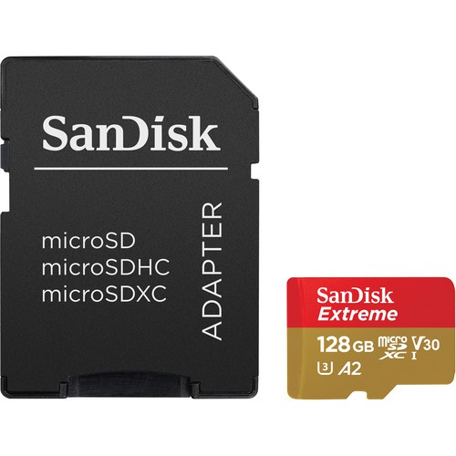 ORIGINAL SANDISK EXTREME MICROSD 128GB 160MB/S A2 MICRO SD / V30 / U3