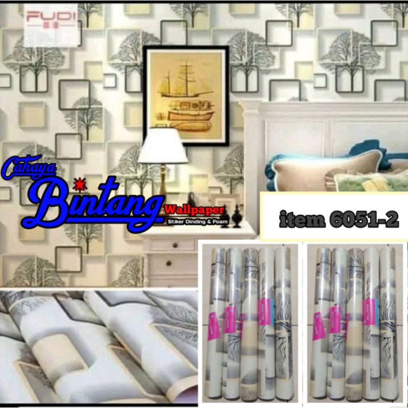 Wallpaper dinding 3D P 10 m x L 45 cm