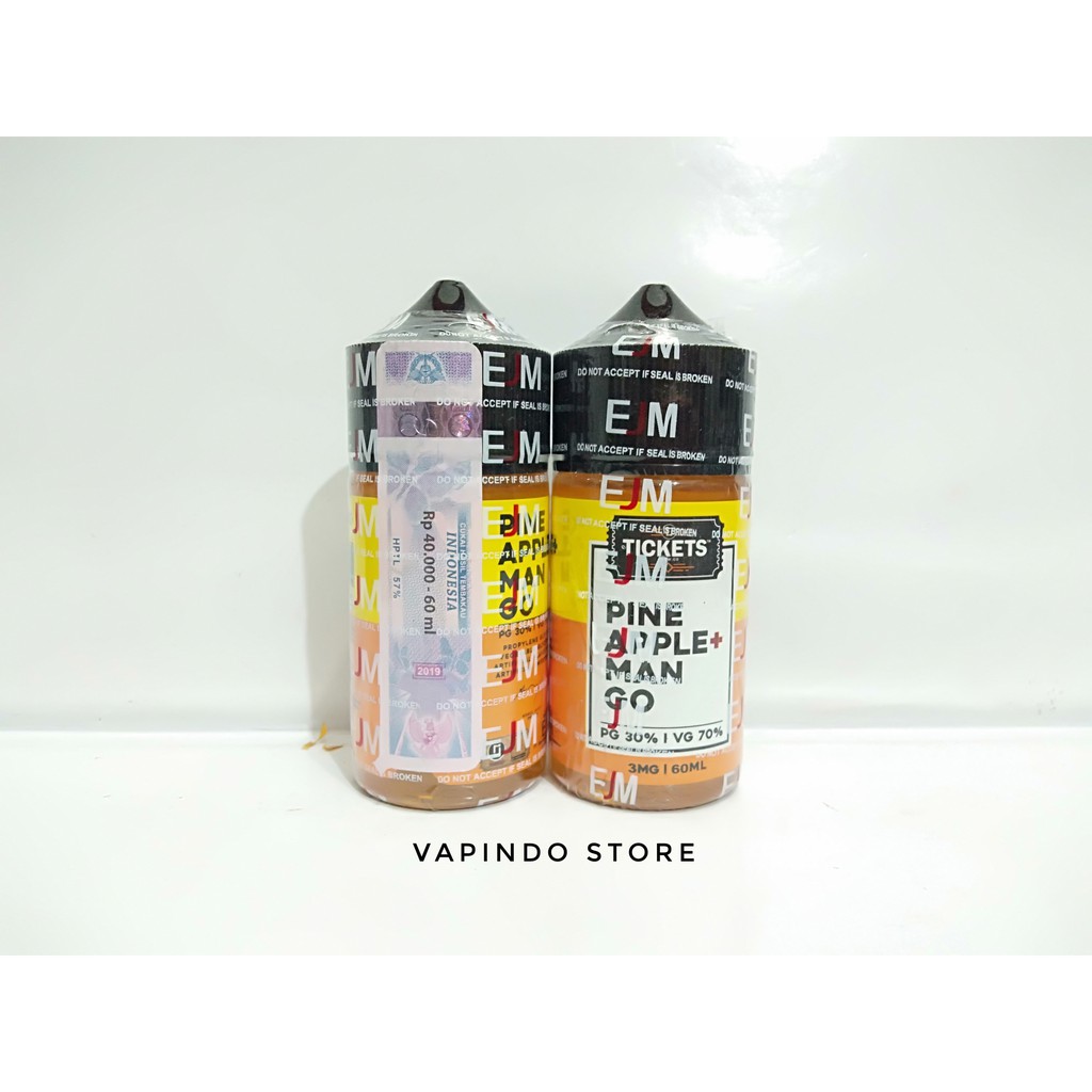 EJM TICKETS PINEAPPLE MANGO 60ML 3MG E LIQUID MALAYSIA EJUICEMURAH