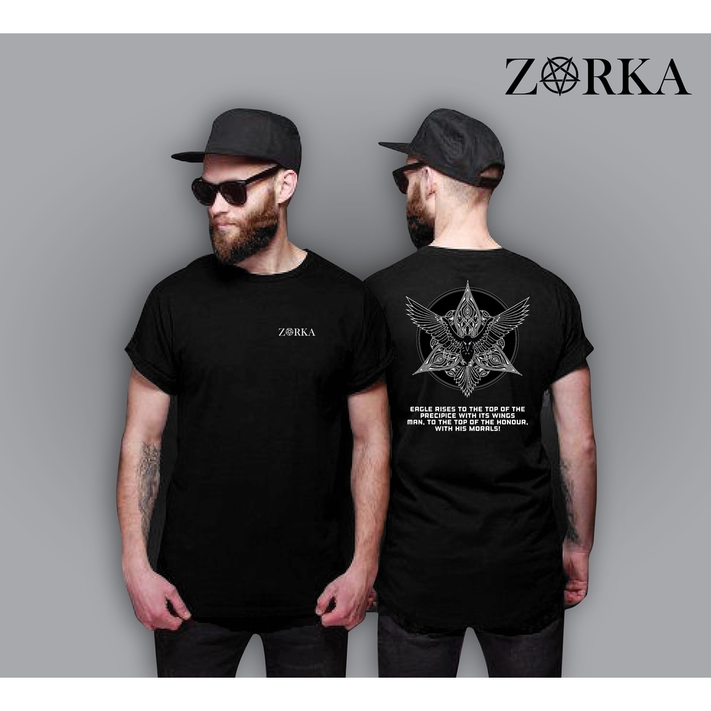 [KAOS PREMIUM DISTRO] ZORKA PENDEK COTTON COMBED 30s Grade DISTRO Original FILOSOFI EAGLE - D_WINKEL