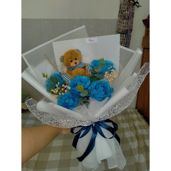 BUKET BONEKA BUNGA BESAR
