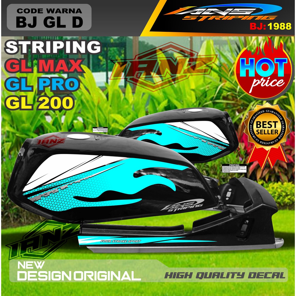 COSTUM STRIPING GL MAX / VARIASI STIKER GL PRO GL 100 / STIKER STRIPING MOTOR GL TERBARU / STIKER MOTOR