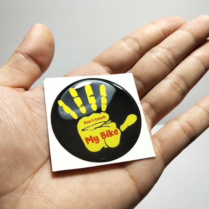 

stiker dont touch my bike