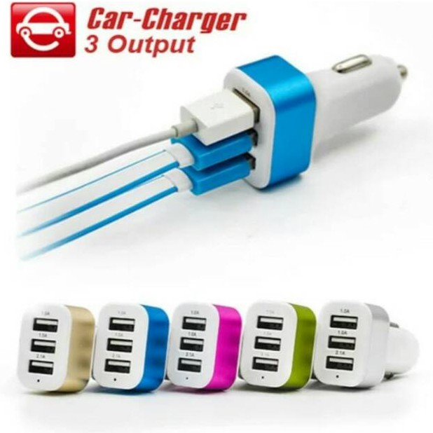 CHARGER HP CHARGER MOBIL SAVER CAR 3 OUTPUT