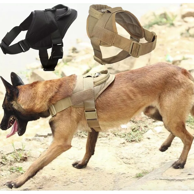 Large Tactical Military Dog Vest Harness Anjing