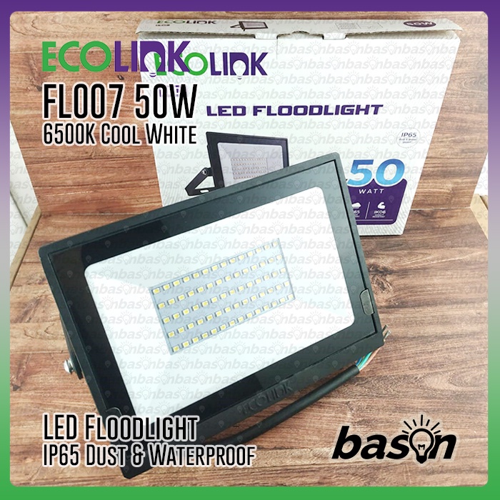 ECOLINK FL007 50W - Lampu Sorot LED Floodlight - IP65 Outdoor