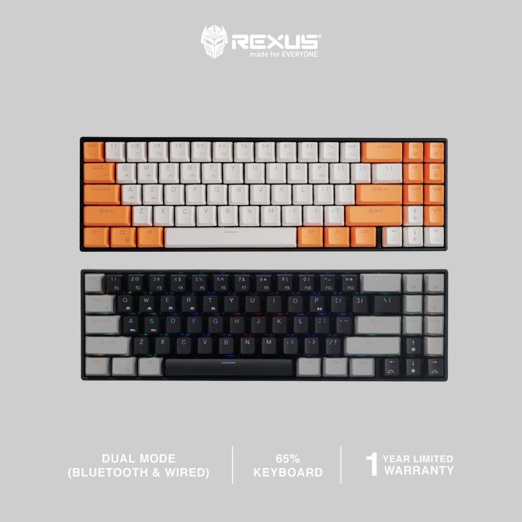 Jual KEYBOARD GAMING REXUS DAXA WIRELESS M71 PRO WARNA PUTIH RED SWITCH