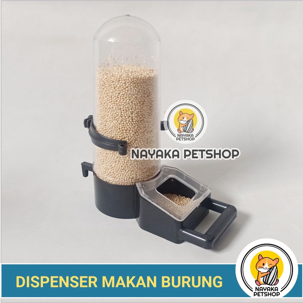 Cepuk Dispenser Tabung Tempat Pakan Burung Wadah Minum Kenari Love Bird Parkit