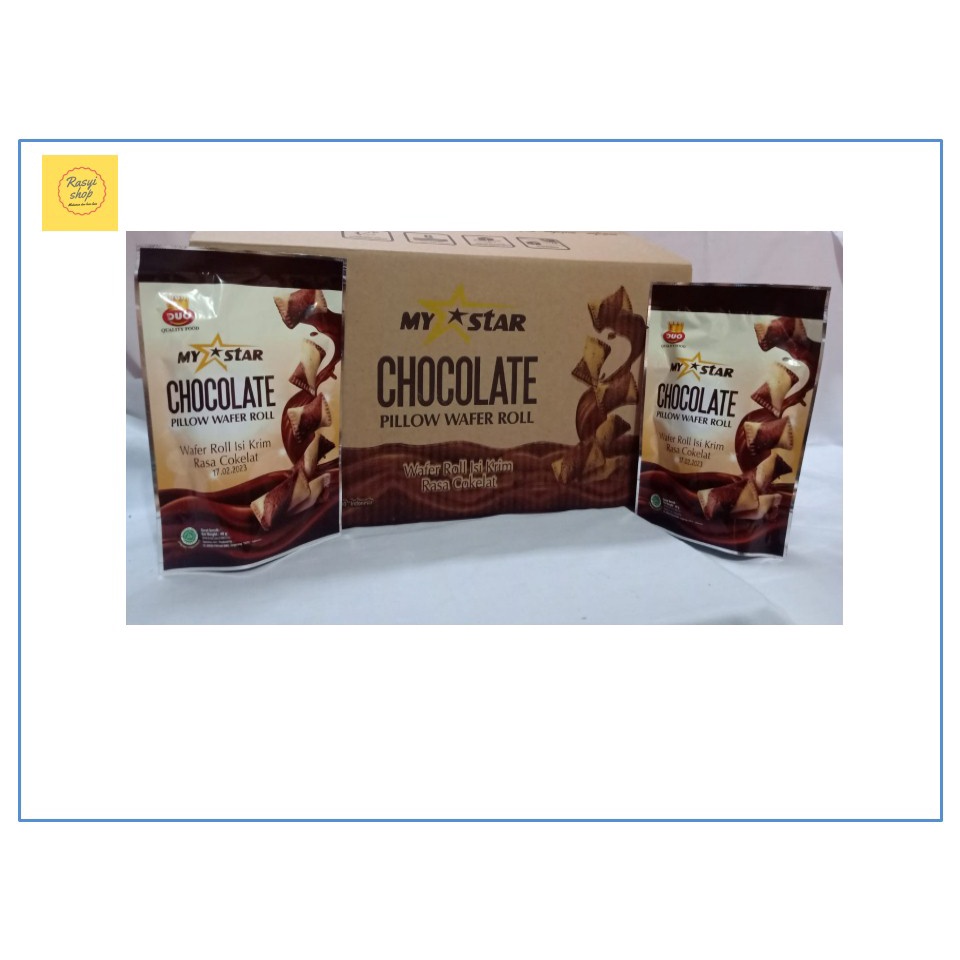 

Kue Astor Mini Pillow Murah Dus Isi 30 Pcs x 40 Gram Rasa Krim Coklat
