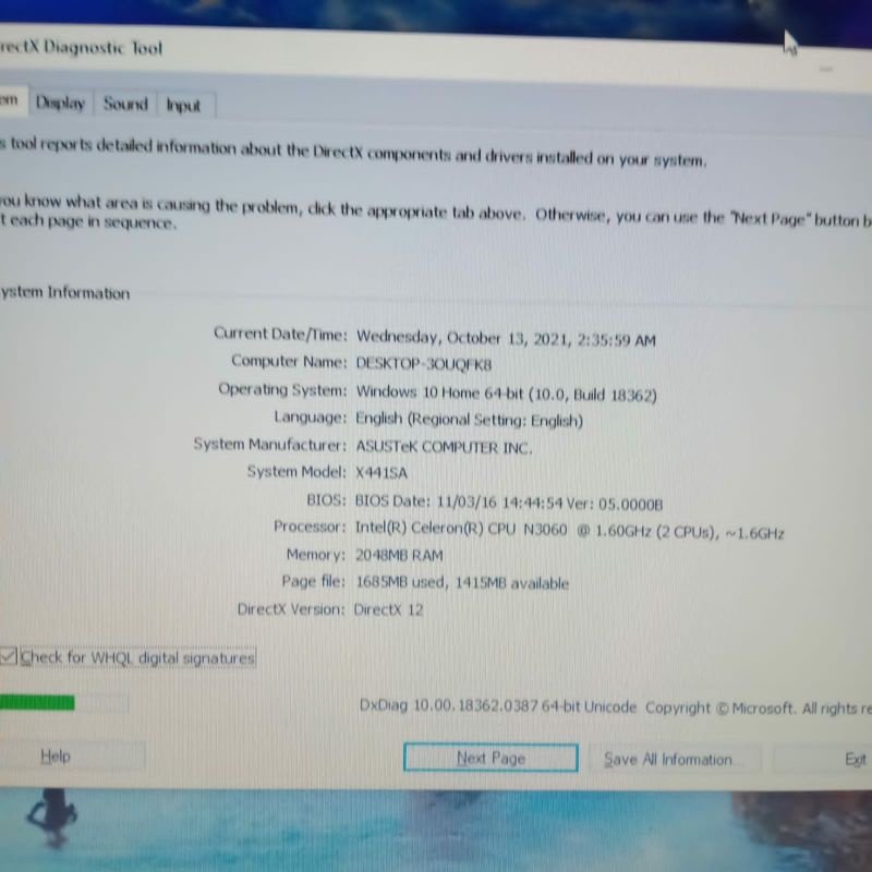 Laptop Asus X441S intel celeron N3060 layar 14 inch seri baru model kekinian mulus windows 10-7