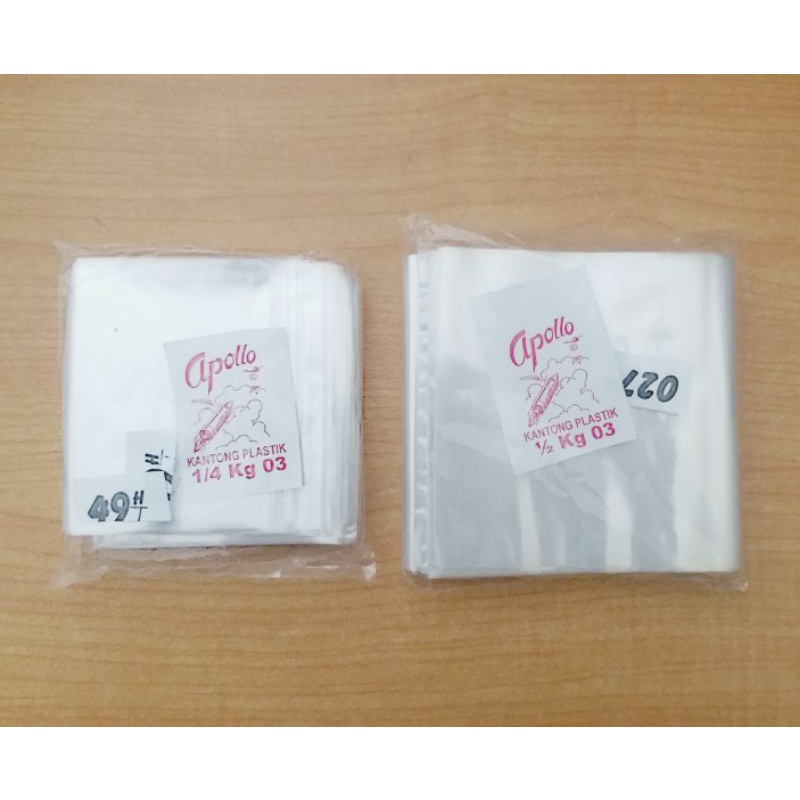 Plastik 1/4kg (03) dan 1/2kg (03) Apollo Tebal