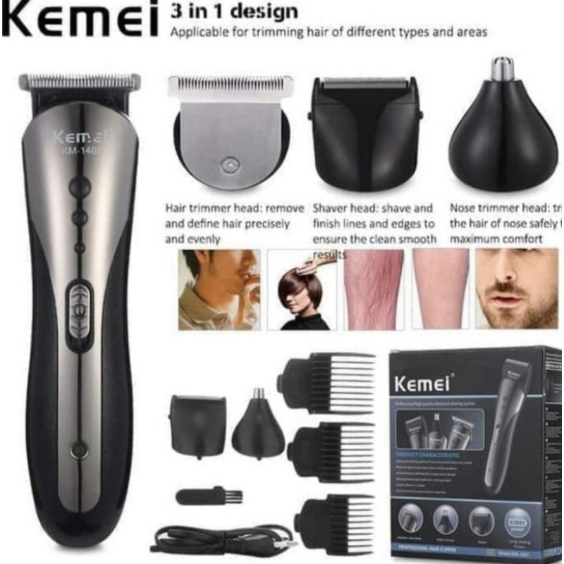 Alat Cukur Rambut Kumis Kemei KM-1407 Original
