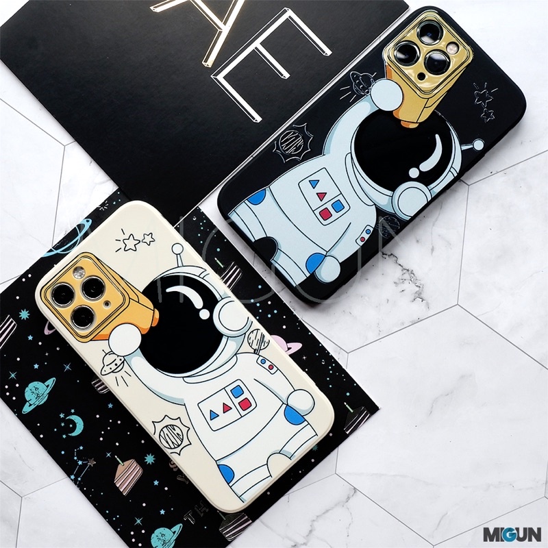 6D ASTRONAUT EDGE- 6D PRINTED - For Iphone 6 7 8 6+ 7+ 8+ X XR XSMAX 11 11PRO 11PROMAX 12PRO MAX