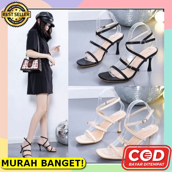Sandal High Hells Wanita Import Sandal Hak Kaca Wanita Sandal Kelsey 3265-1 K Hils Kekinian Import S