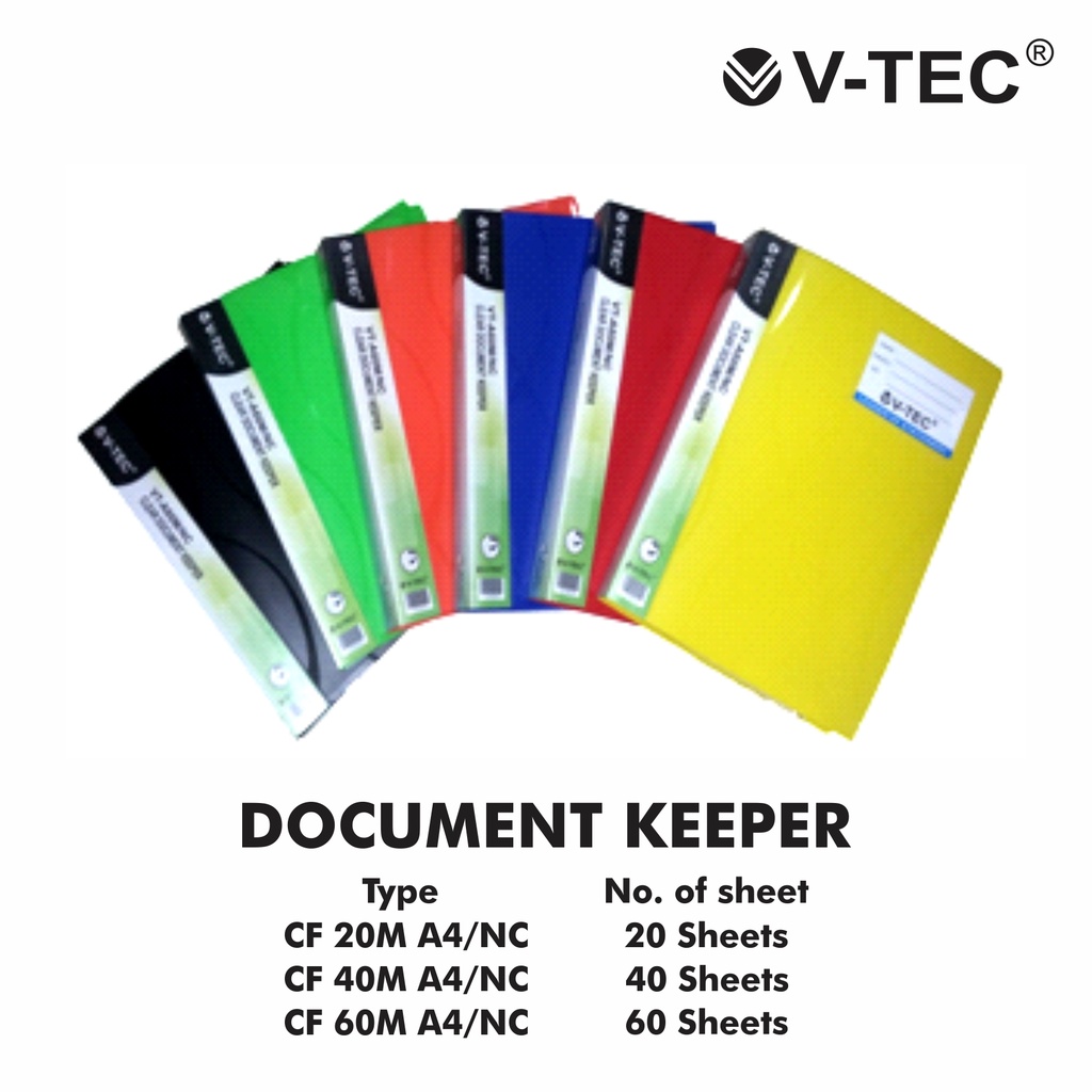 

V-TEC DOCUMENT KEEPER FOLIO & A4 / MAP PLASTIK / MAP FILE