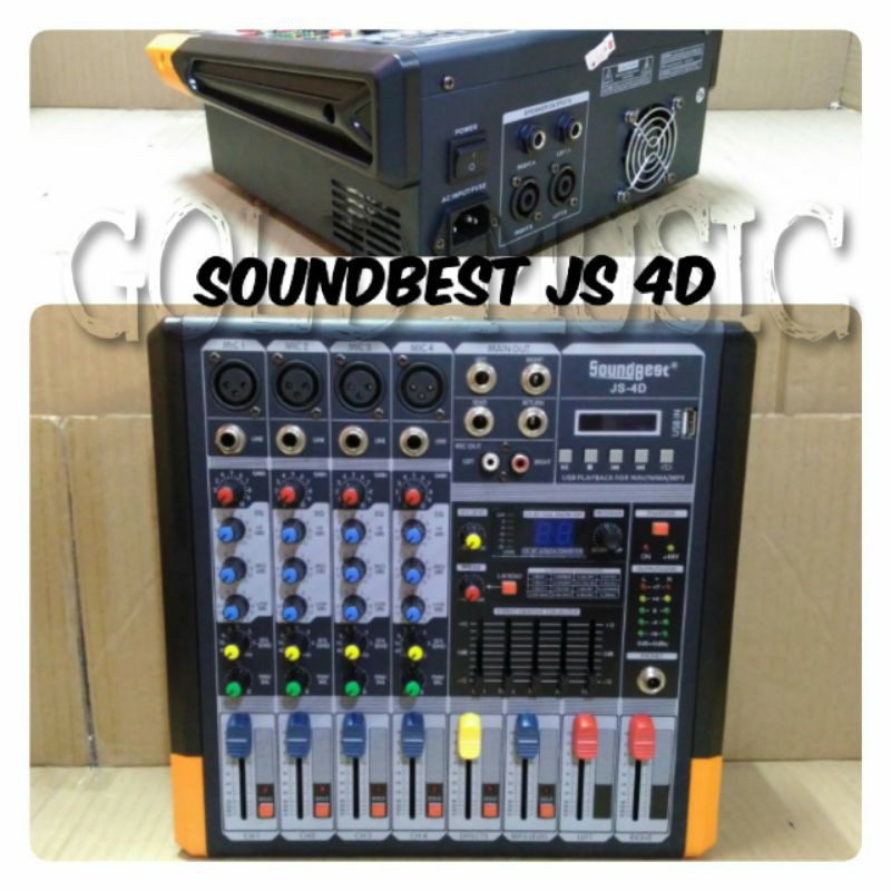 Power Mixer Soundbest JS 4 D Original 4 Channel Bluetooth JS 4D JS4D