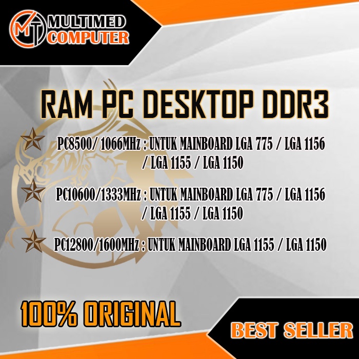 PROMO Memory RAM PC DDR3 4GB LongDimm