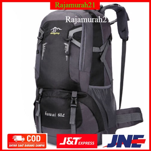 Huwai Tas Ransel Mountaineering 60L - Black