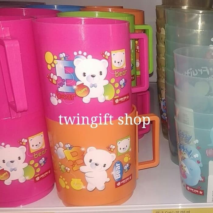 Gelas/Mug Plastik, Lion Star-Fancy, 310 ml.(KHUSUS GOJEK).