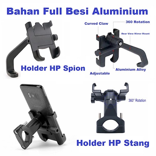 Holder Hp Dudukan Handphone Stang Spion Motor Stand Handphone Senderan Duduk