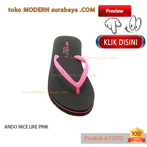 ANDO NICE LIKE PINK sandal wanita jepit casual