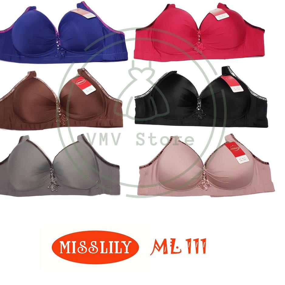Terjamin Bra Misslily L 111 Import Cup C Besar Jumbo Kait 3 Brukat Tanpa Kawat Bh Jupe Miss Lily Ori