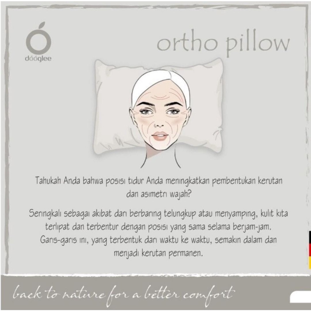 Dooglee ORTHO PILLOW bantal kepala latex dewasa bantal orthopedic
