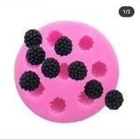 cetakan silikon puding coklat buah rasbery