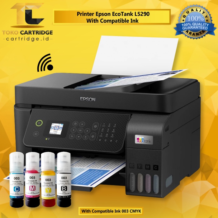 Printer Epson EcoTank L5290 WiFi Print Scan Copy Fax Pengganti L5190