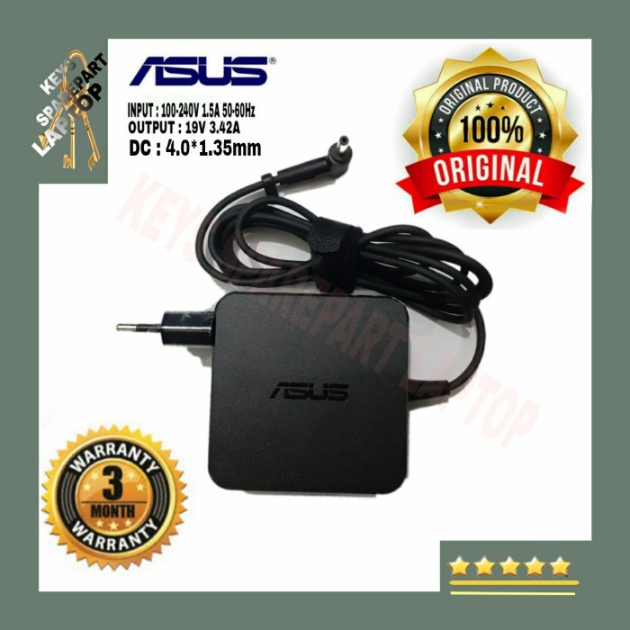 kabel Adaptor Charger ac Casan Kotak Square Laptop ASUS S14 S410UN S410UF Vivobook Zenbook Probook Original