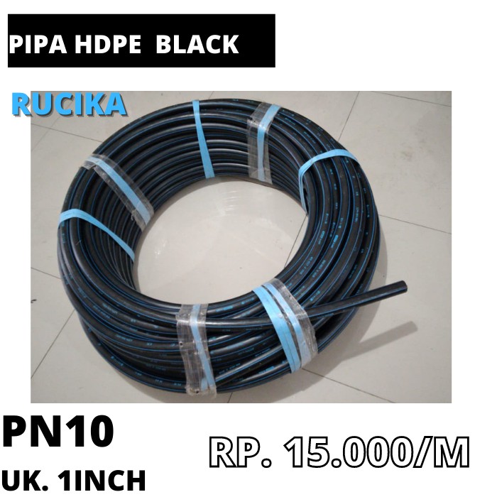 Pipa HDPE Rucika Black Ukuran 1 Inch