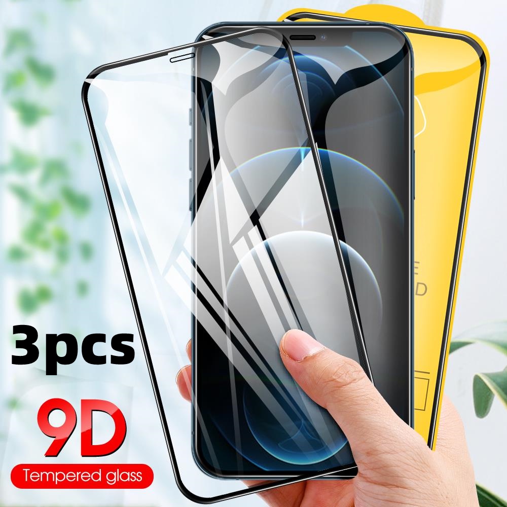 3pcs Pelindung Layar tempered Glass Untuk iphone 13 12 11 Pro Max 6 7 8 Plus 13 12 11 X XS XR 13 12 Mini XS Max