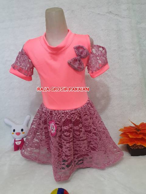 Dress Anak Model Sabrina Usia 1-4 Thn