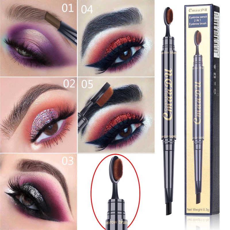 CMAADU EYEBROW PENCIL 2 IN 1 EYEBROW BRUSH