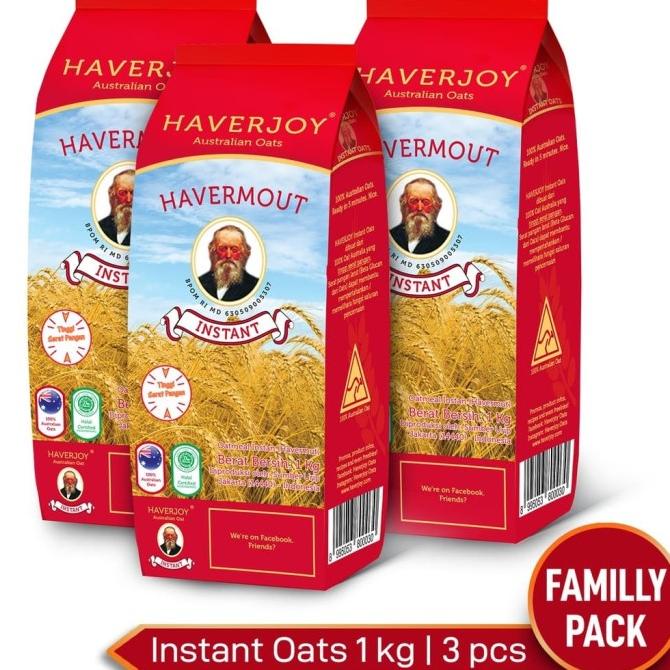 

Haverjoy Family Pack Instan Oats 1Kg - 3Pcs