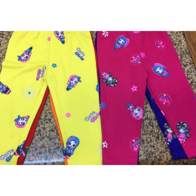 Legging Motif Anak uk.4-6th Legging Anak Celana Anak Perempuan Celana Panjang Cewek Legging Polos