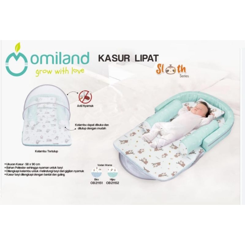 Omiland kasur lipat sloth series OB21151 / OB21152 tempat tidur kelambu / kasur kelambu