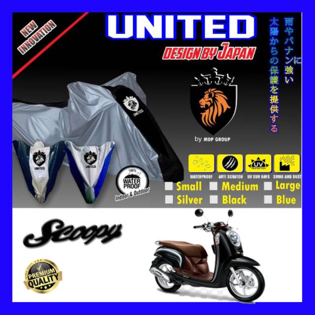 UNITED - SARUNG - COVER MOTOR - HONDA - SCOOPY