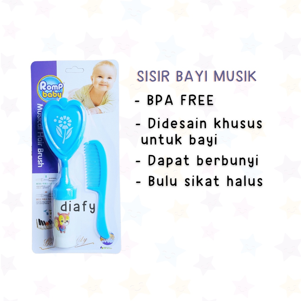 Sisir Bayi Bunyi Musik Perawatan Rambut Baby Perlengkapan Mandi Newborn Anak Murah