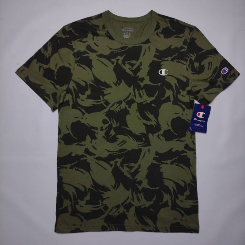 Kaos CHAMPION Europe Market Unisex Classic Print Tee Motif Camo 100% ORIGINAL [FAKE=UANG KEMBALI]