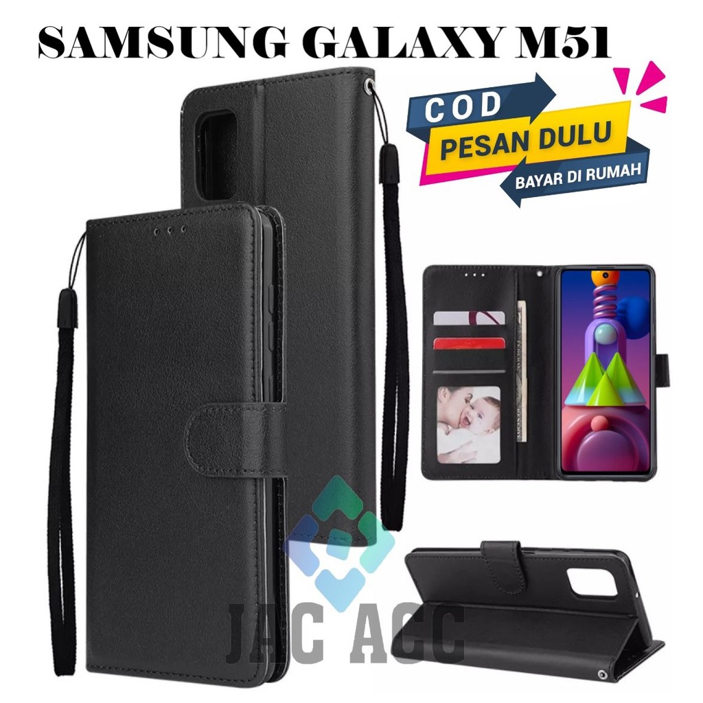 DOMPET HP UNTUK SAMSUNG GALAXY M51 NEW 2020 LEATHER FLIP CASE SAMSUNG GALAXY M51 NEW 2020