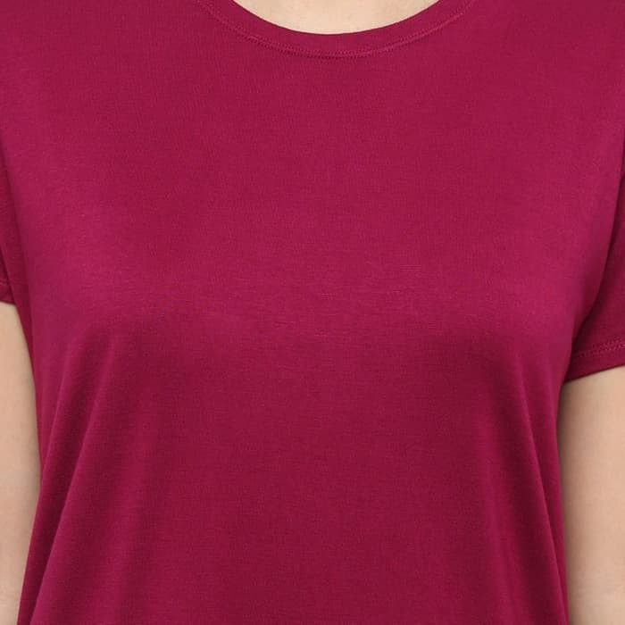 Lemone Dress Wanita Spandek Premium 12100039 Polos - MAGENTA