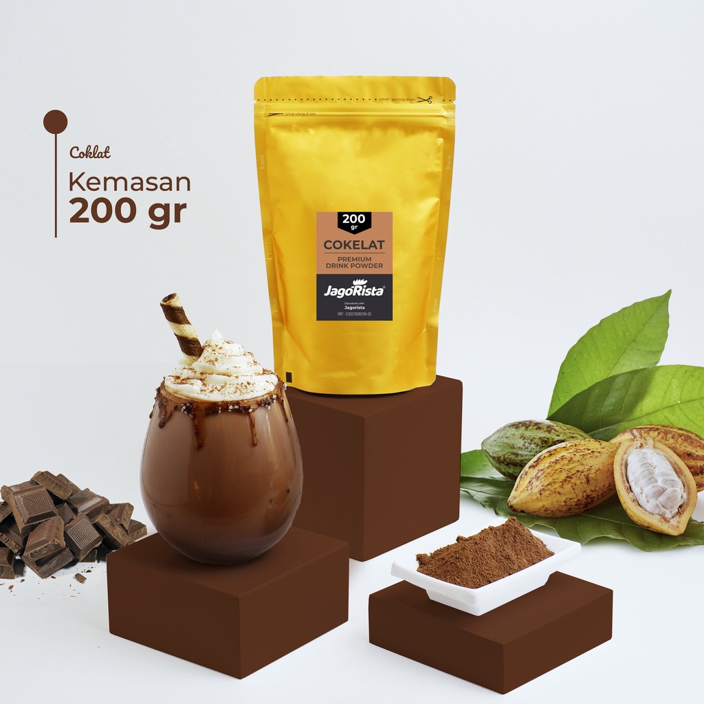 

200gr Jagorista Coklat / Choco Caramel Premium Bubble Drink Powder jr